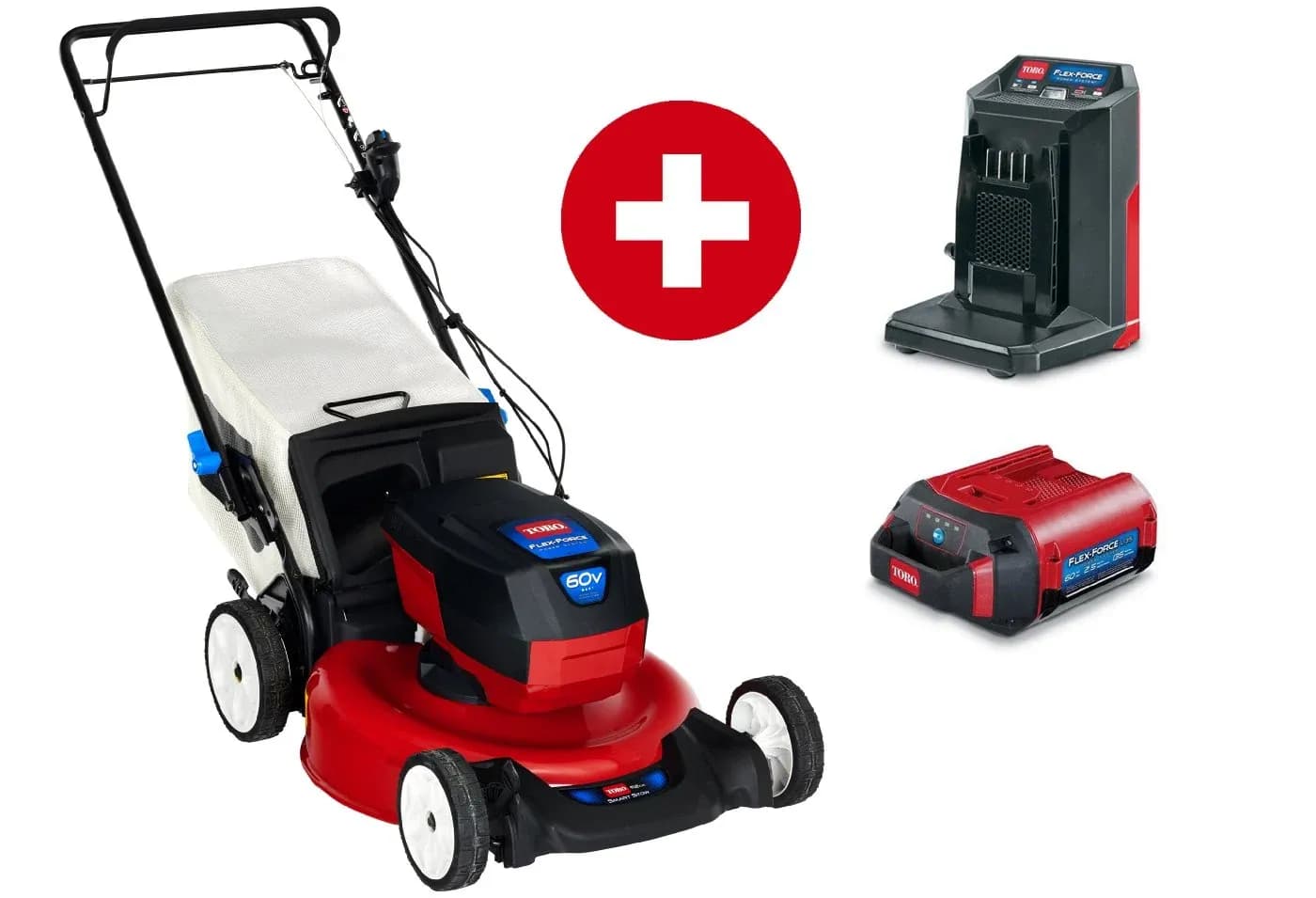 Akku-Rasenmäher Toro eRecycler eS52VST 52 cm - Set mit 6 Ah Akku und Ladegerät