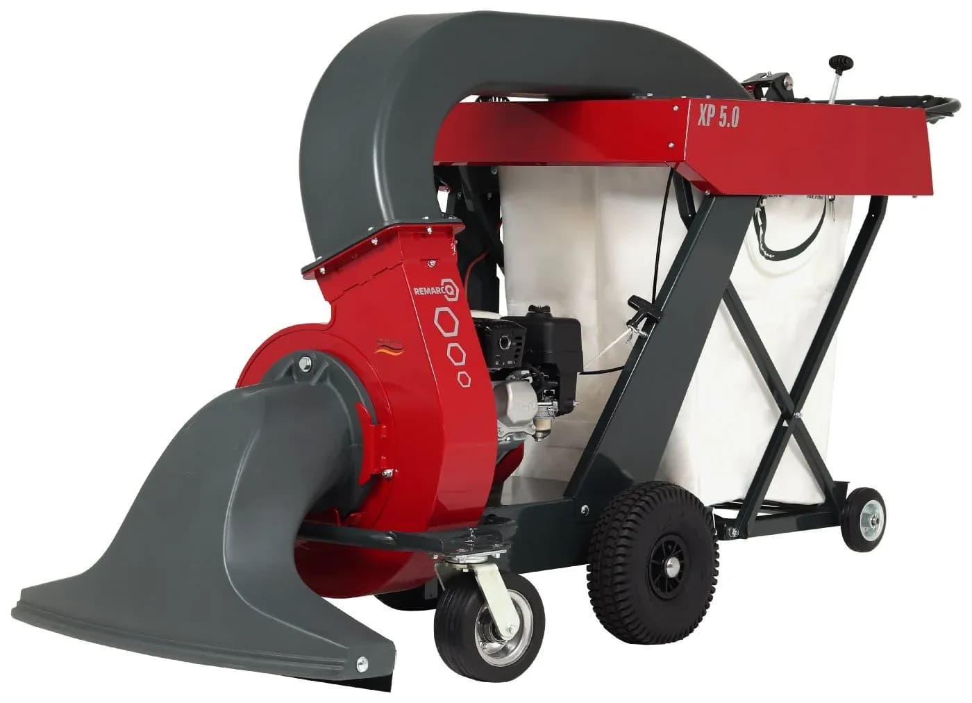 Laub- und Abfallsauger Remarc LS XP 5.0 RQ rot inkl. Trocken- und Nassgutsack und Rollgestell