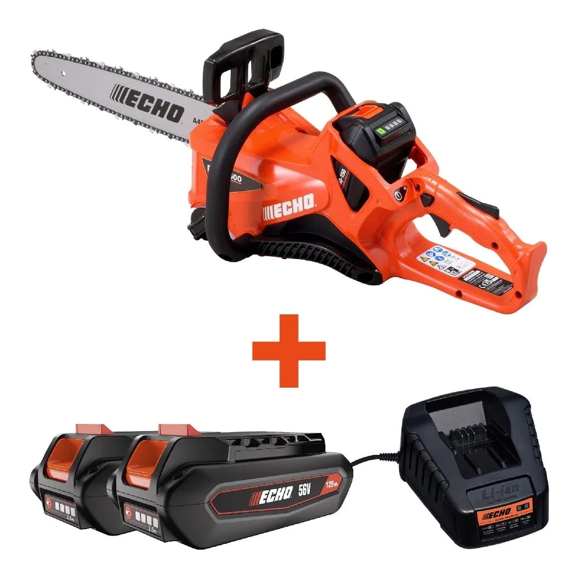 Akku-Motorsäge ECHO DCS-2500 Set inkl. 2x 2,5Ah Akku und Schnellladegerät