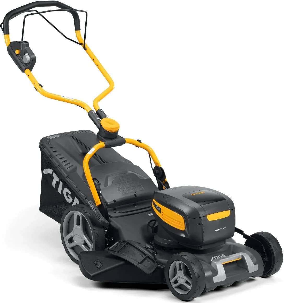 Akku-Rasenmäher Stiga Combi 753e V Kit mit 2x 5 Ah Akku und 2x Schnell-Ladegerät