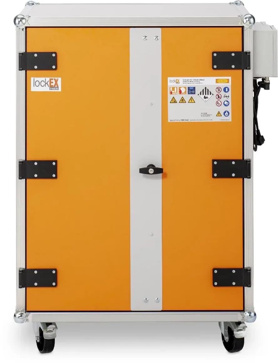 Akku-Ladeschrank CEMO Premium Plus 8/10, 230 V mit Rollen