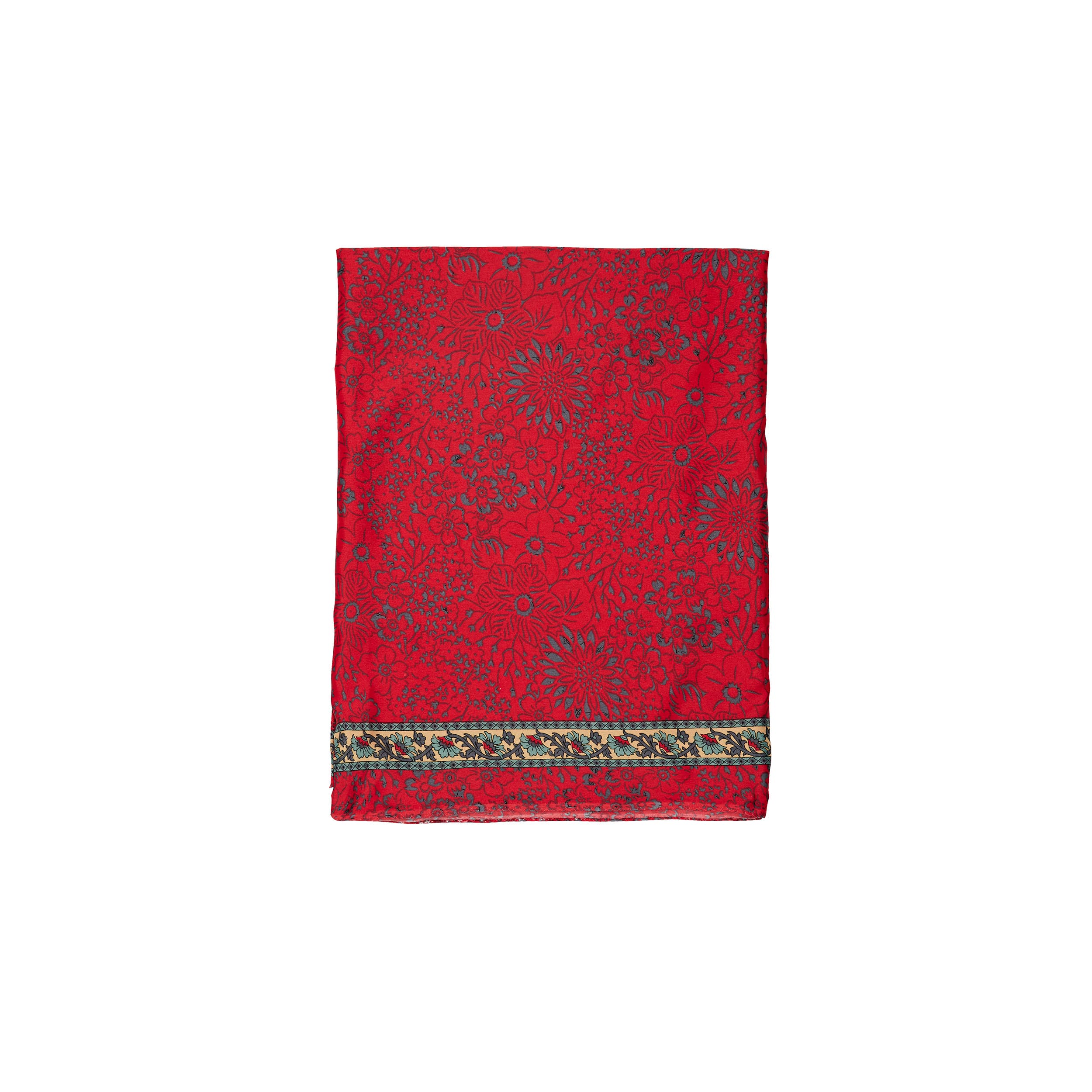 Foulard été Andriy - 100% polyester - rouge, gris - Akoustik Online