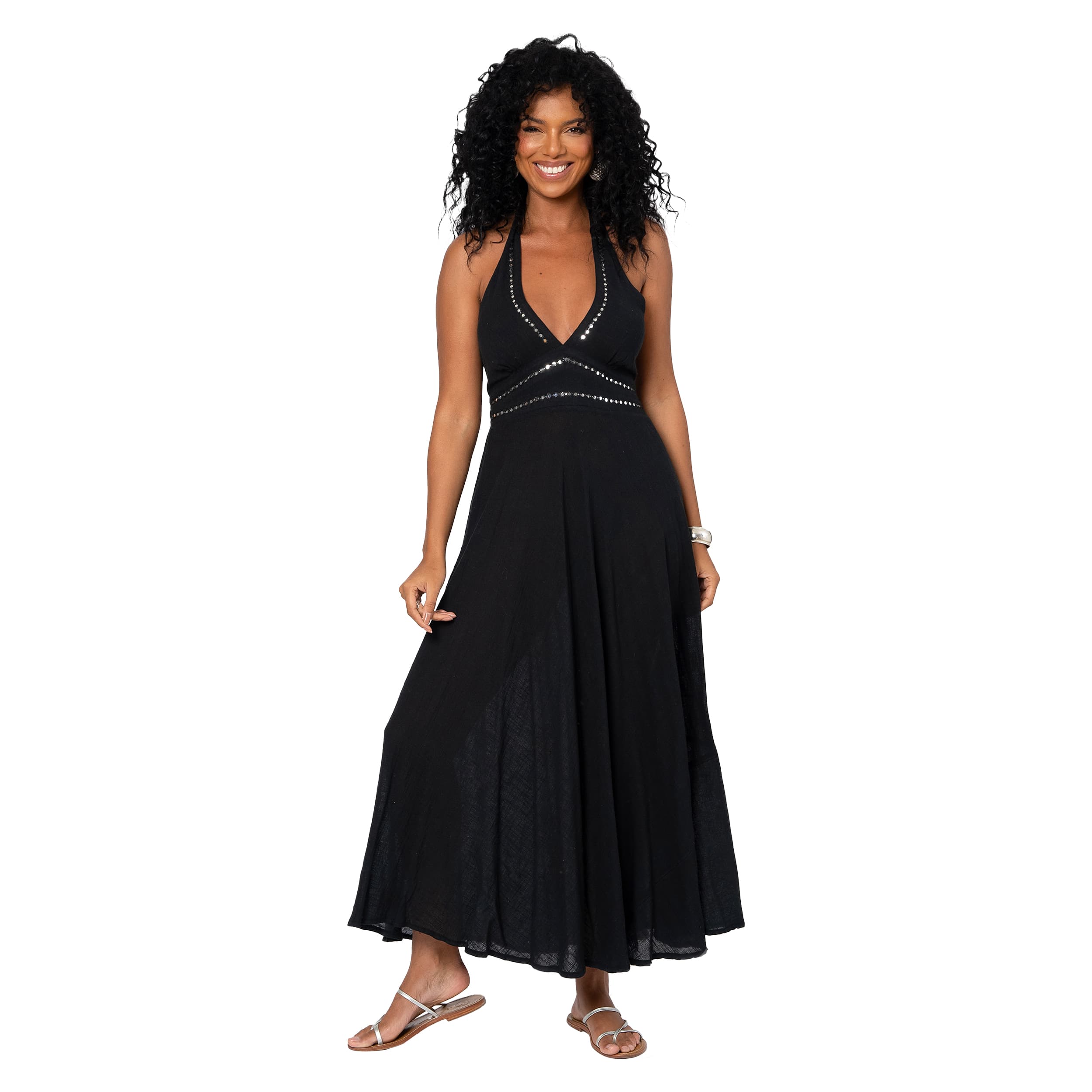 Robe été longue sans manches Jonathan - 100% coton - Akoustik Online