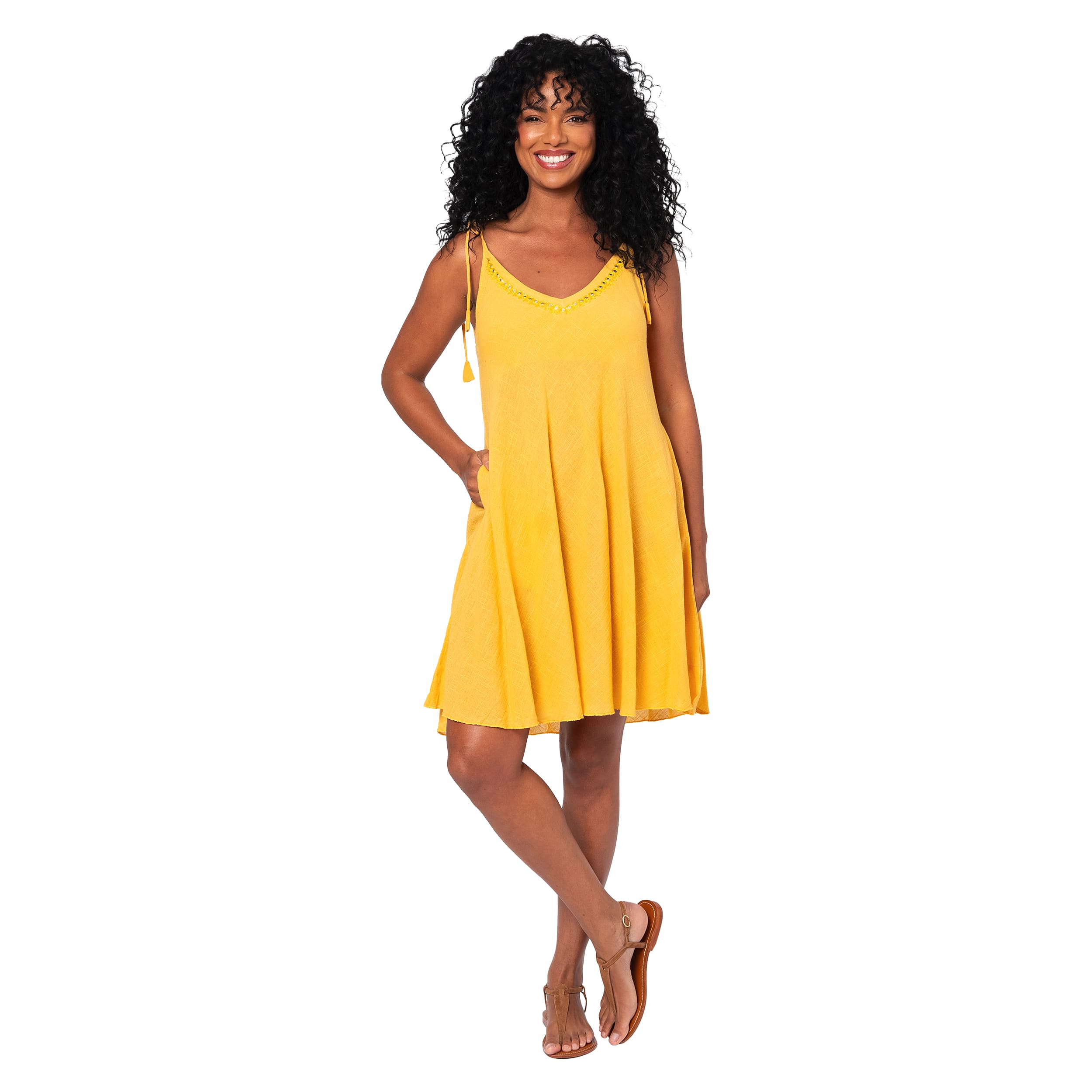 Robe été courte sans manches Ernest - 100% coton - Akoustik Online