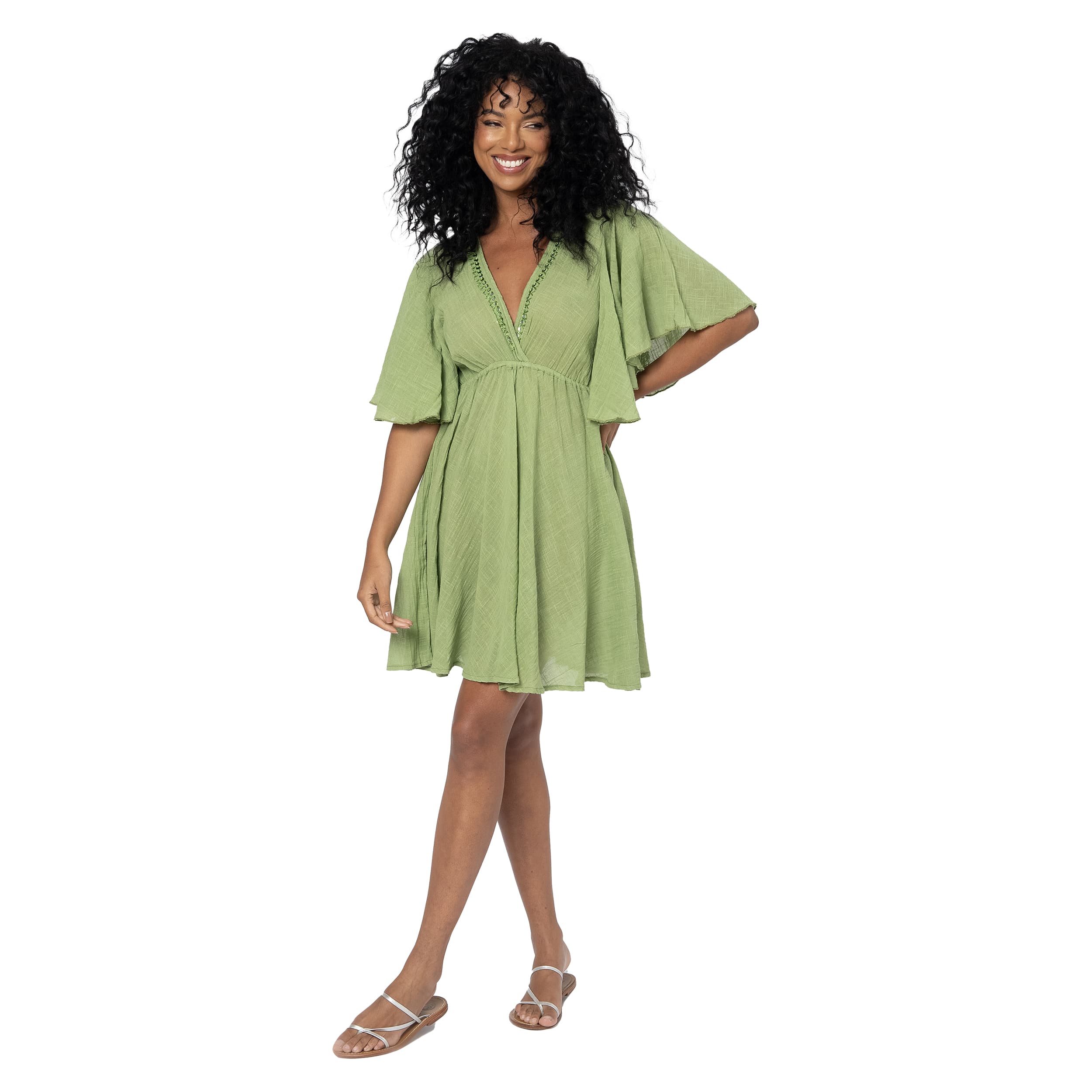 Robe été courte manches courtes Ginette - 100% coton - Akoustik Online