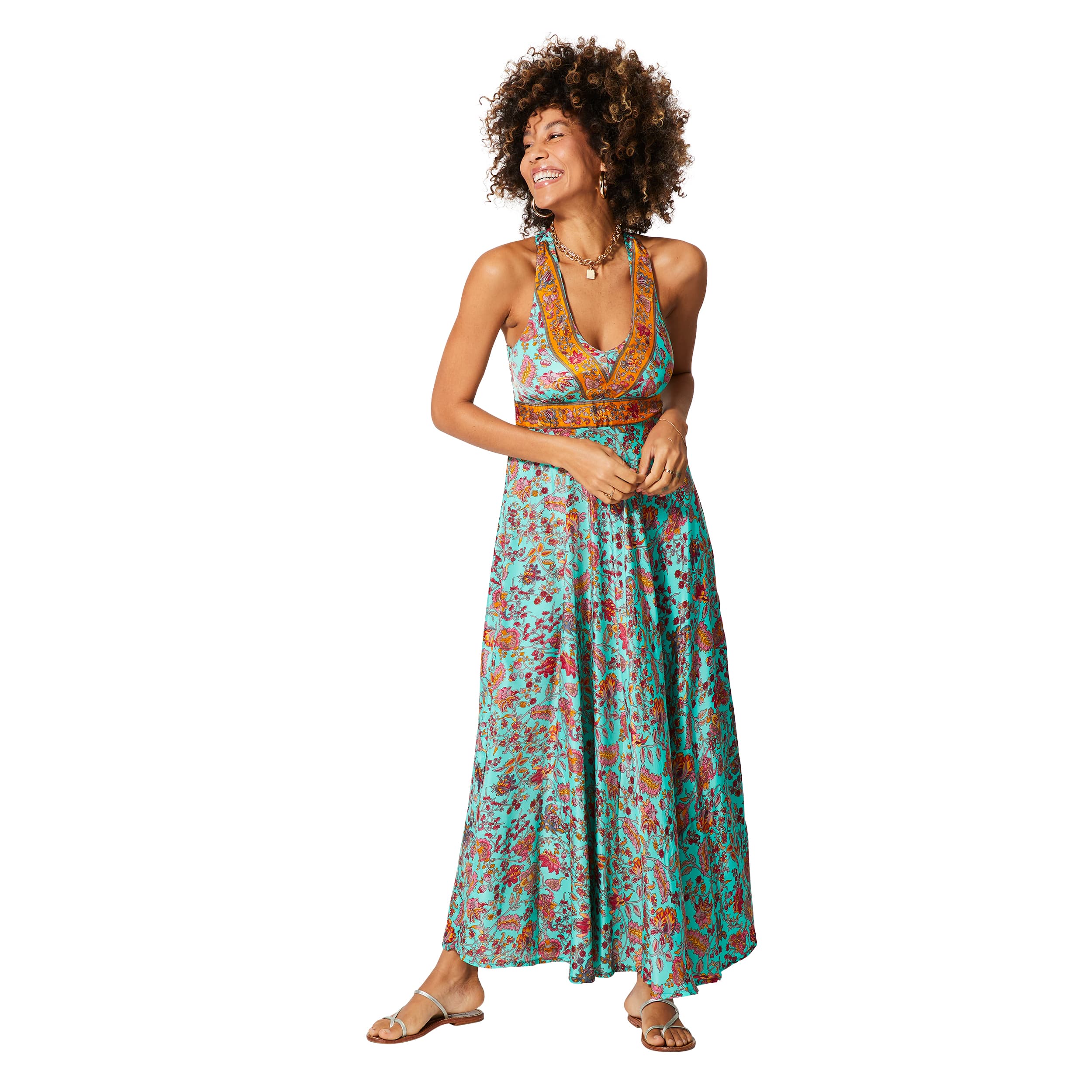 Robe été longue sans manches Robert - 100% polyester - Akoustik Online