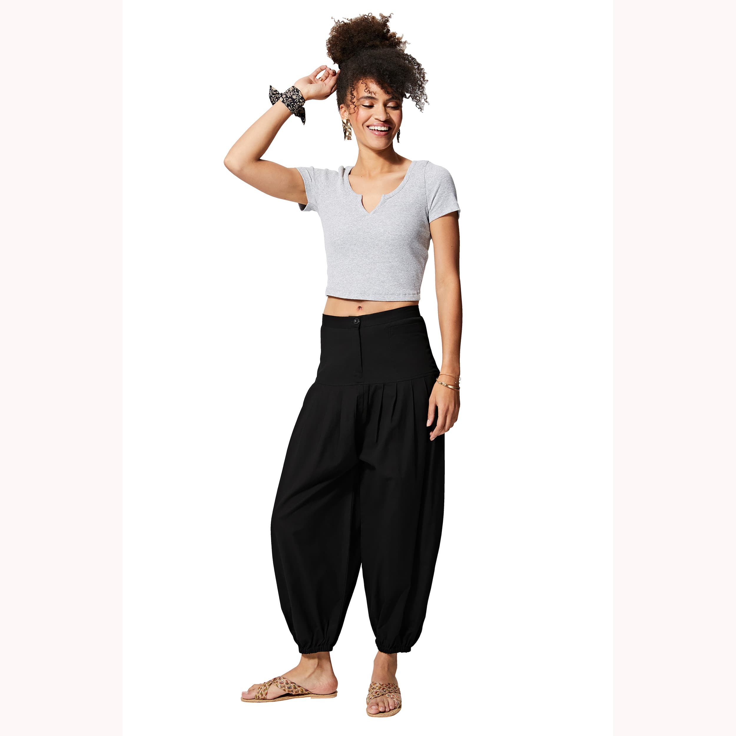 Pantalon été long Ghaada - 90% coton - 10% lin - Akoustik Online