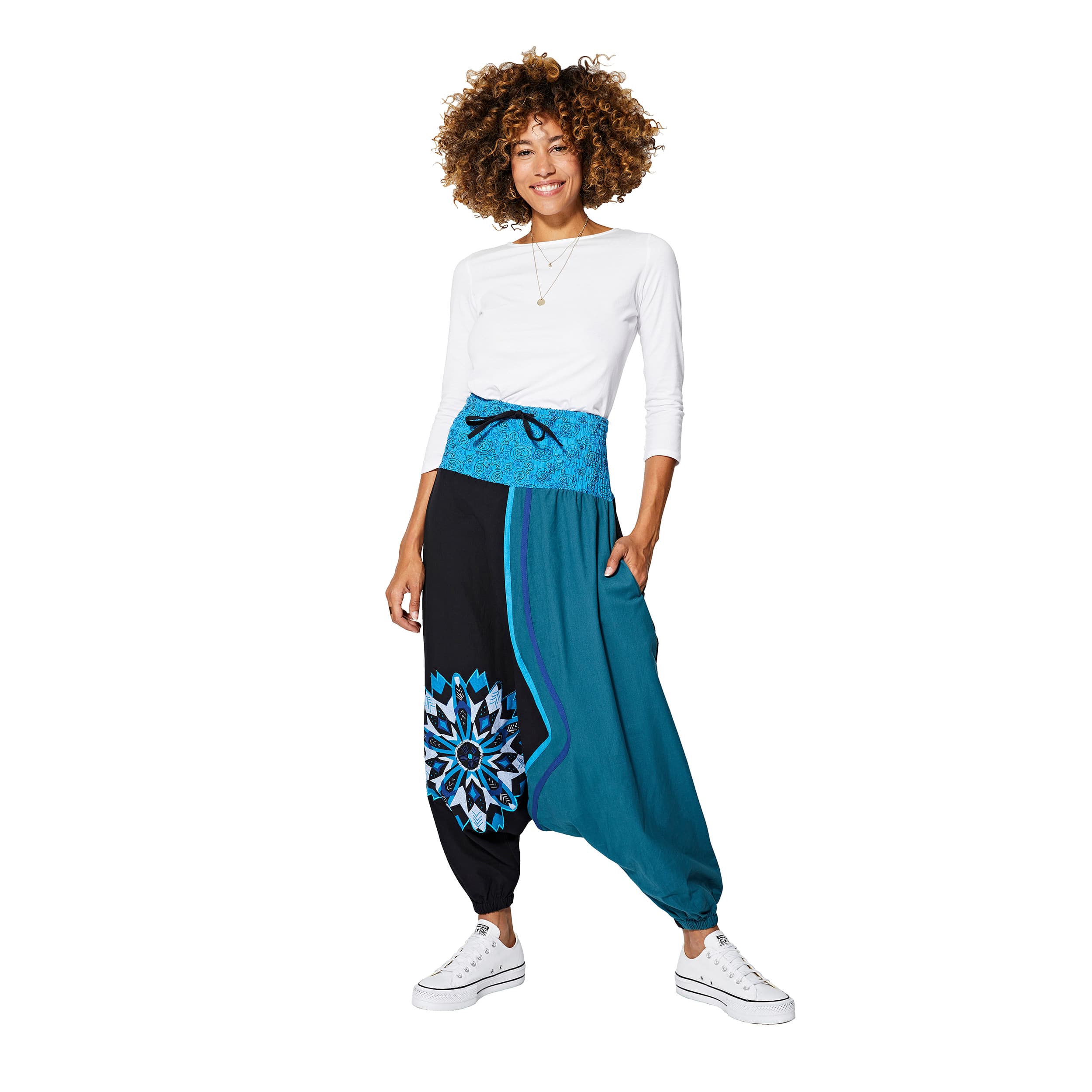 Sarouel hiver Algernon - 100% coton - noir, bleu - Akoustik Online