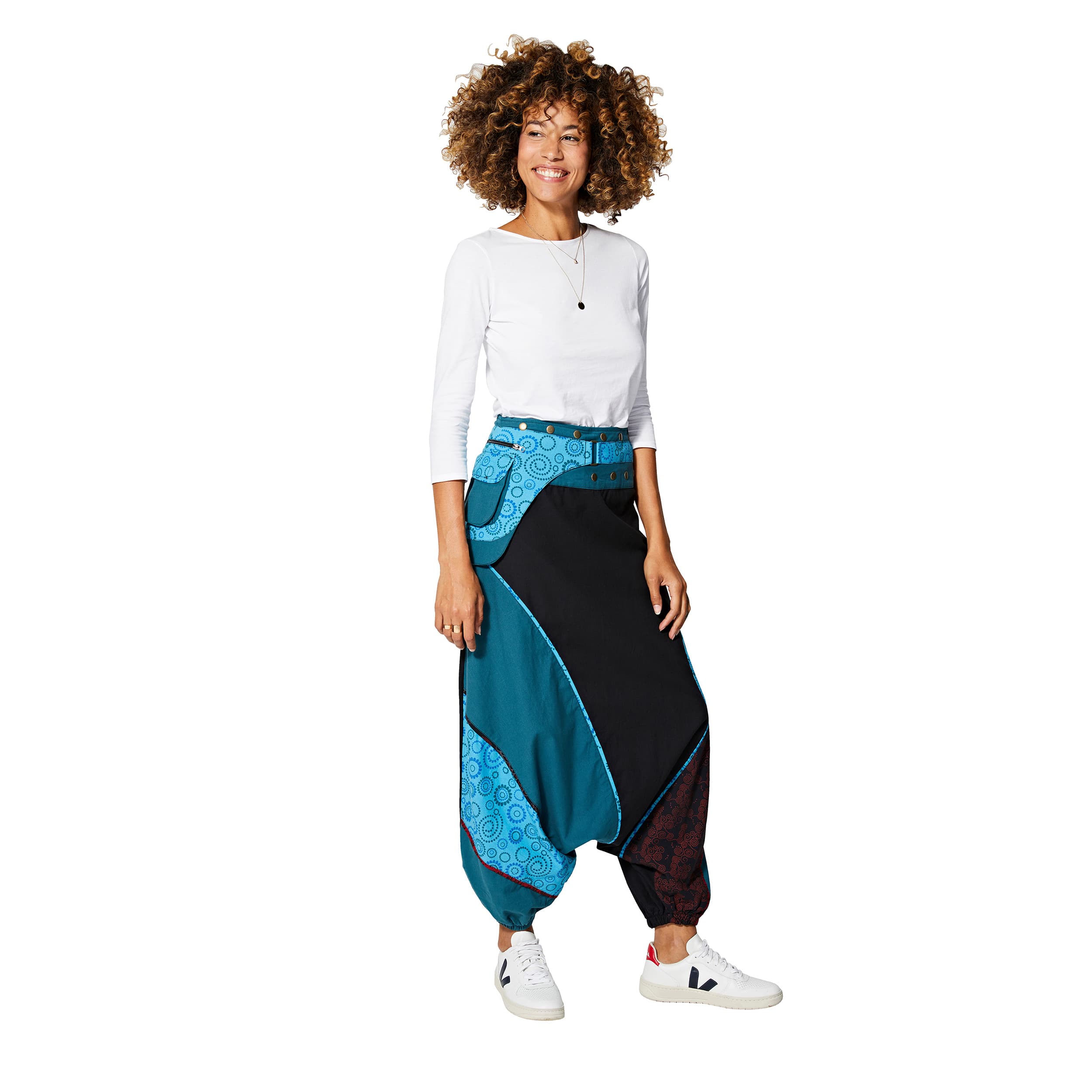 Sarouel hiver Duana - 100% coton - bleu, noir, rouge - Akoustik Online