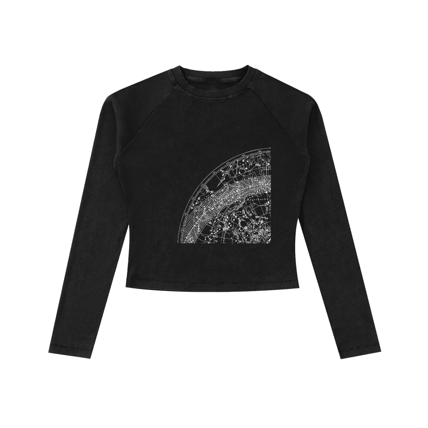 T-shirt Femme manches longues effet lavé