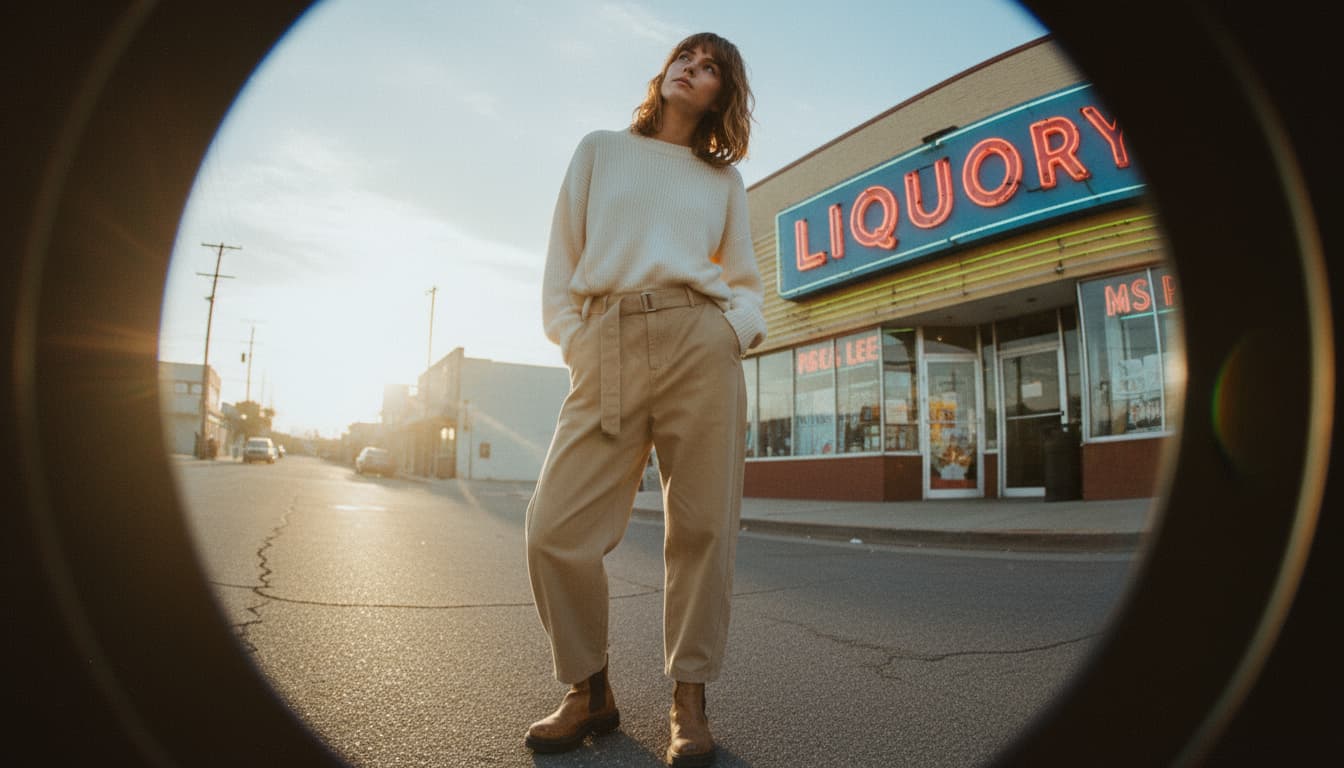 Pantalon Femme Ceinturé Coton 360g