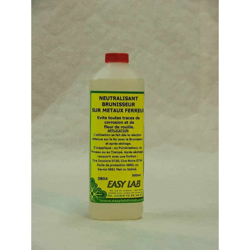 Neutralisant pour brunisseur metaux ferreux 500 ml easylab 0804