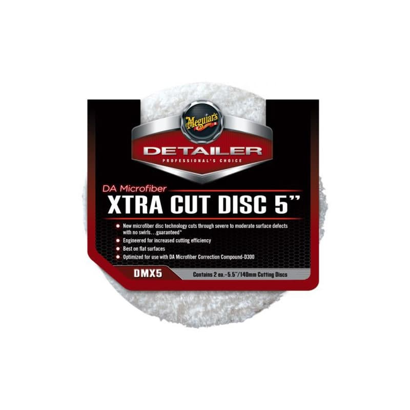 Meguiar's DAMF Disque Microfibres de Polissage XTRA CUT 5" DMX5 / 125 MM - lot de 2
