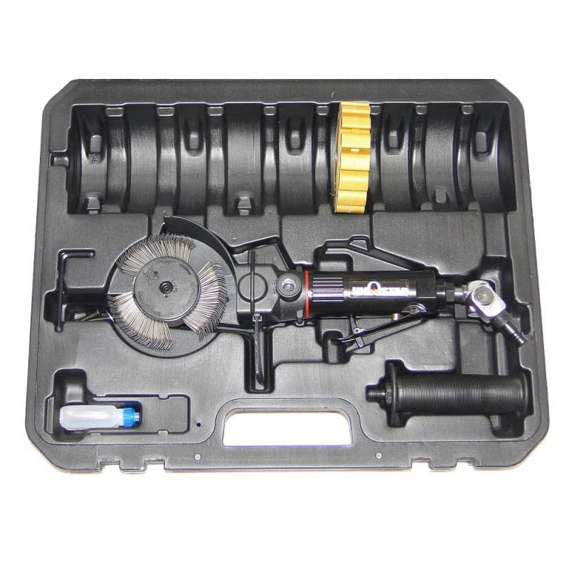 Brosseuse Pneumatique 6 pièces - en Coffret Noir