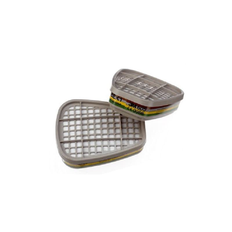 3M K6059 - Filtre antigaz et vapeurs ABEK1 pour série 6000 et 7000 lot de 2