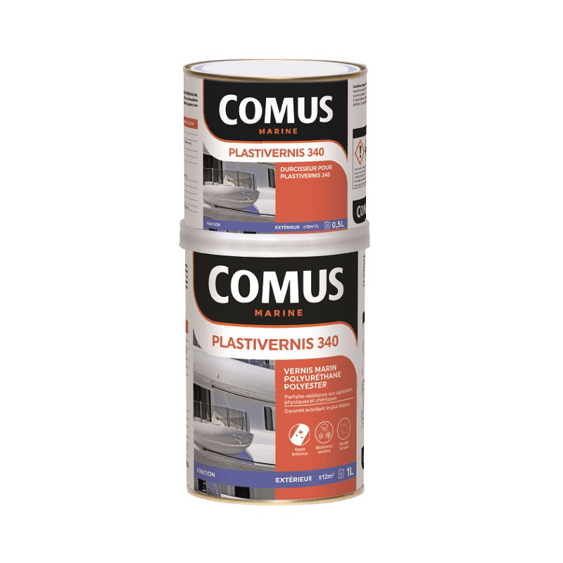Comus vernis Marin Plastivernis 340 - Polyuréthane - Polyester 1.5 L