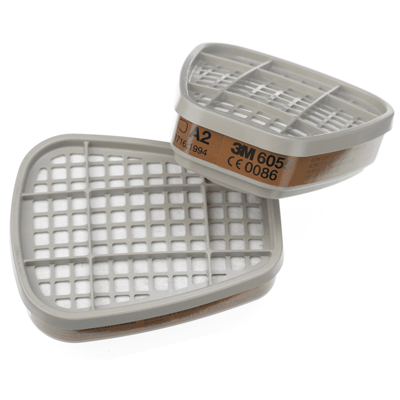 3M K6055 - Filtre antigaz et vapeurs A2 pour série 6000 et 7000. Lot de 2