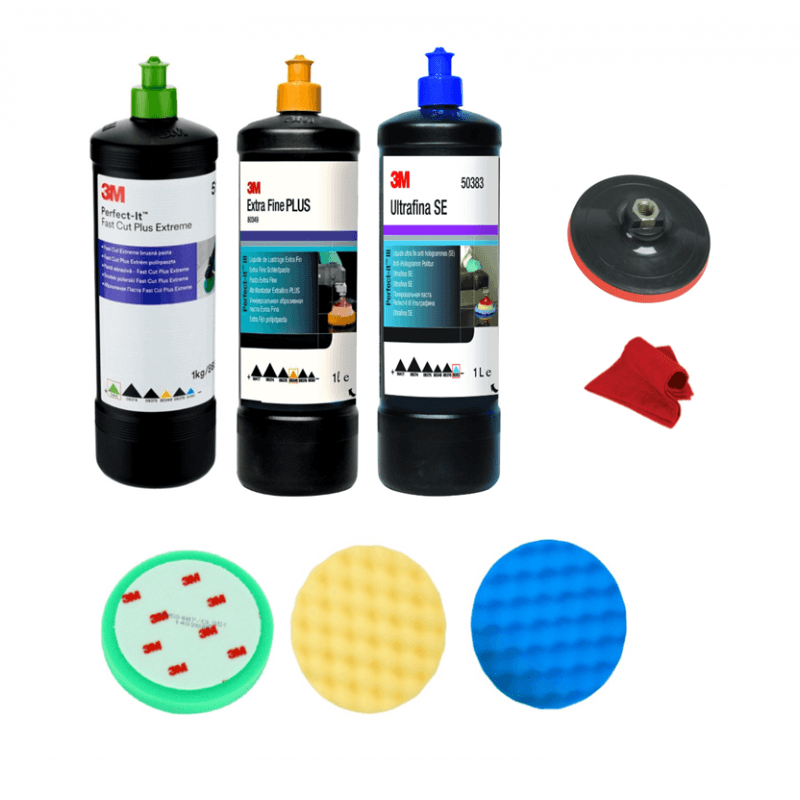 Kit de Lustrage 3M Premium 51815 / 80349 / 50383 + Pads