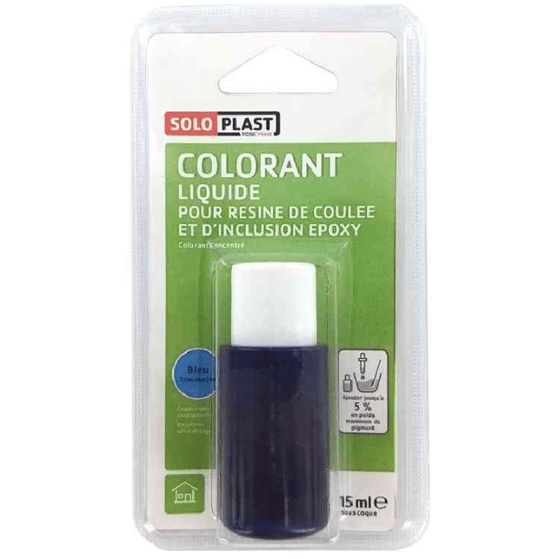 Soloplast Colorant Bleu Transparent Pour Résine Epoxy 15 ML