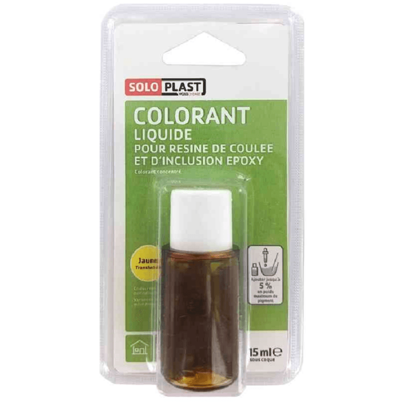 Soloplast Colorant Jaune Transparent Pour Résine Epoxy 15 ML