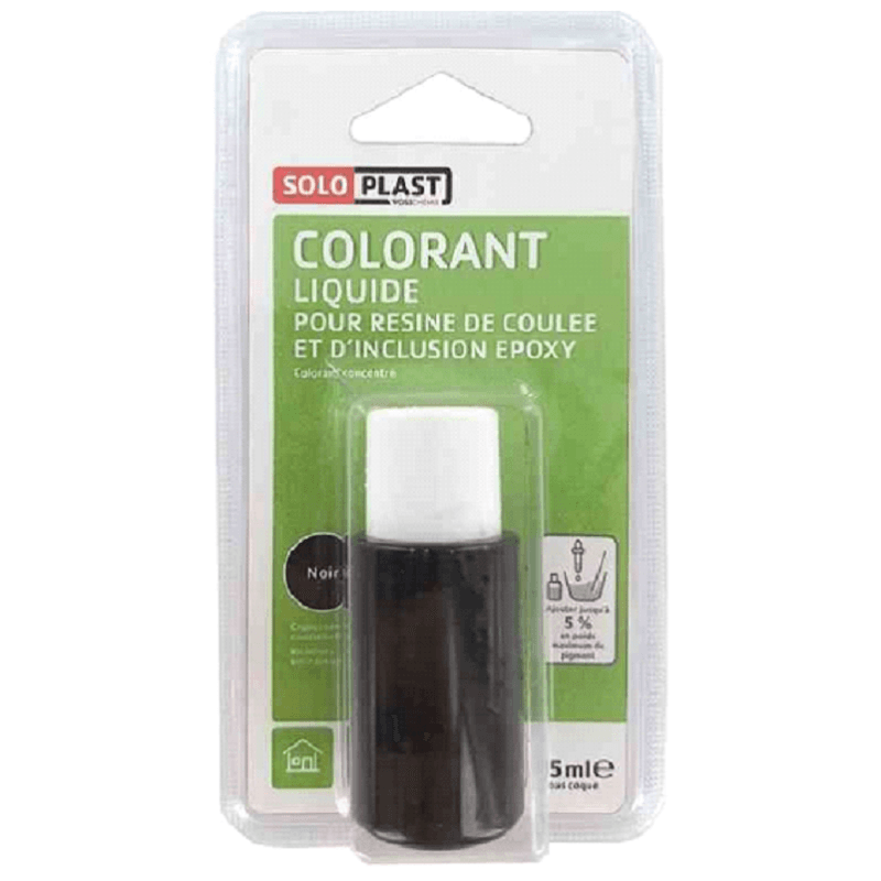 Soloplast Colorant Noire Transparent Pour Résine Epoxy 15 ML