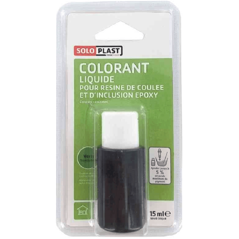 Soloplast Colorant Vert Transparent Pour Résine Epoxy 15 ML
