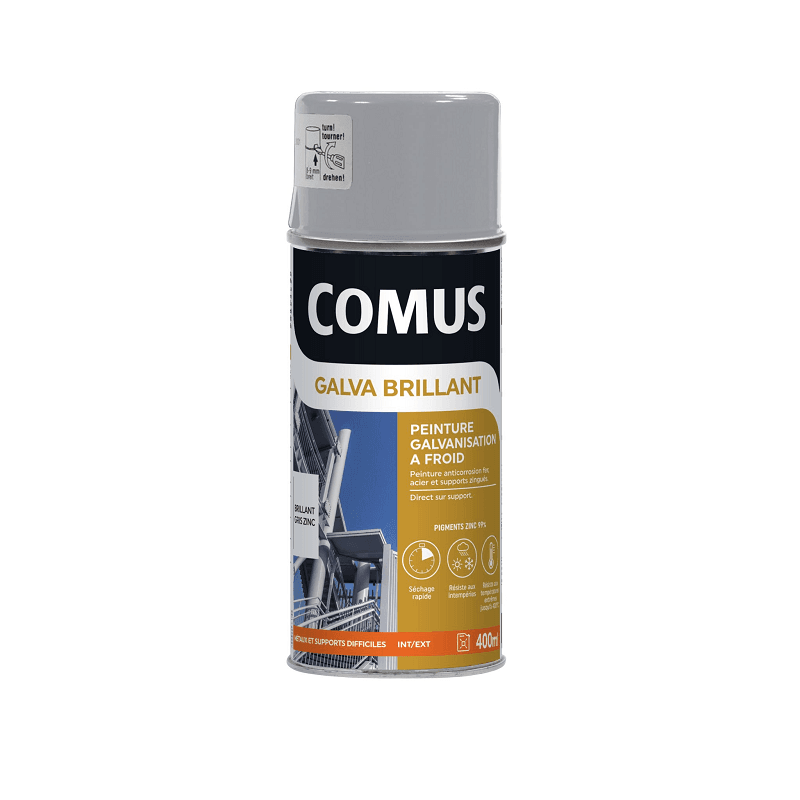 Comus Galva Aero 400ml, Peinture de galvanisation Ă froid