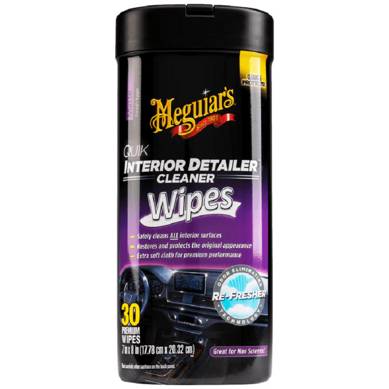 Meguiar’s G13600 Quik Interior Detailer Wipes – Lingettes Nettoyantes Intérieur (30 unités)