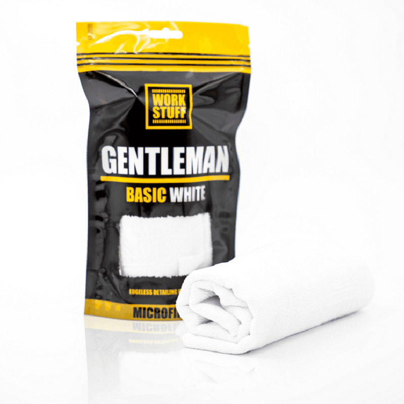 Microfibre work stuff gentleman basic white 40x40 cm (350 g/m²) – nettoyage automobile sans traces