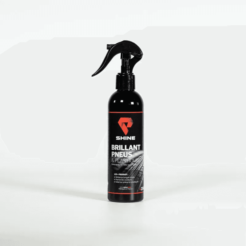 Shine brillant pneus et plastiques 250 ml : rénovateur finition satinée et haute protection