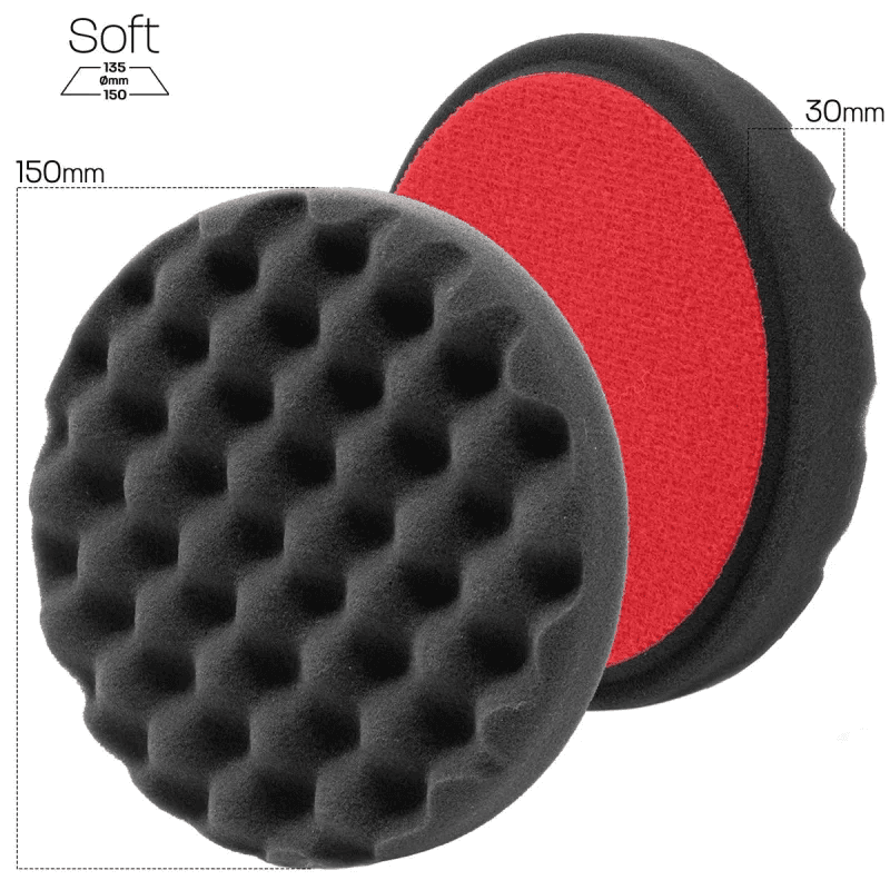Menzerna mousse de polissage alveolee noire diam 150 - soft