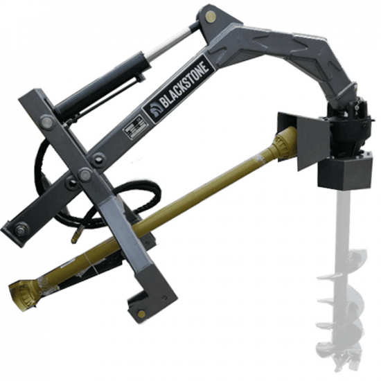 BlackStone BHD500 HR - Tarière pour tracteur - Système de poussée hydraulique - MÈCHE NON INCLUSE