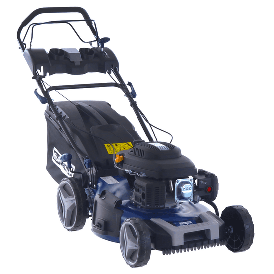 BullMach ACHILLE 51 - Tondeuse à gazon thermique tractée - 4 en 1 - Moteur de 224 cc