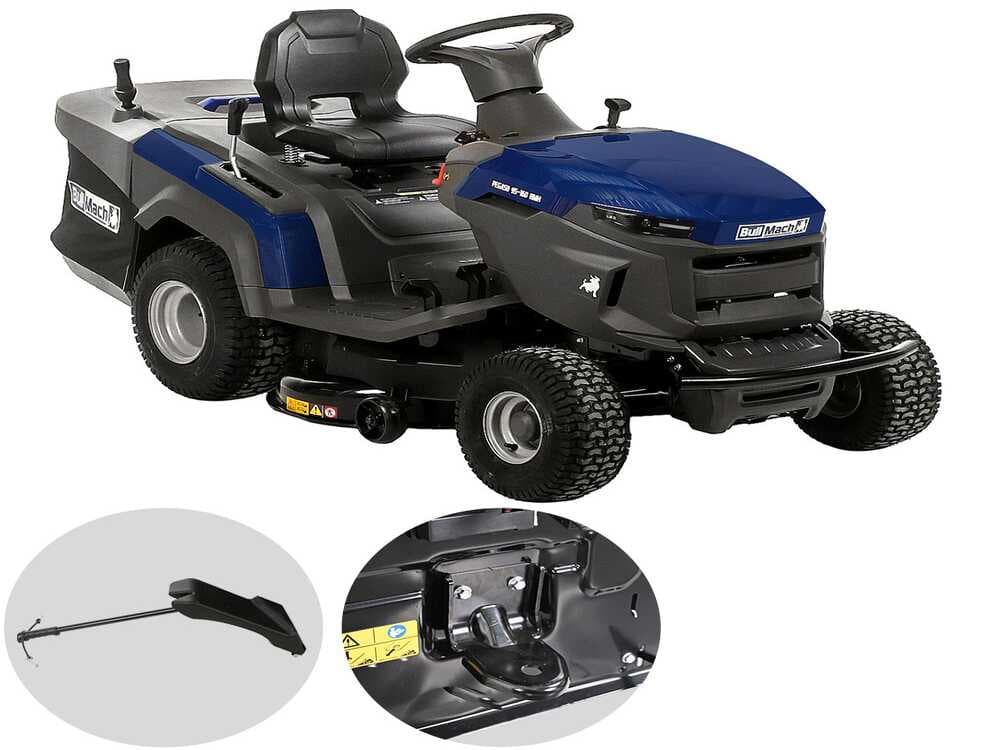 BullMach PEGASO 95-160 RMH - Tondeuse autoportée avec transmission hydrostatique - Bac de ramassage - Mulching