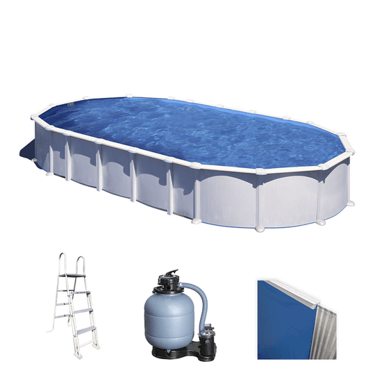 Gre Haiti Ovale 915x470x132cm - Piscine hors-sol - Traverses enterrées