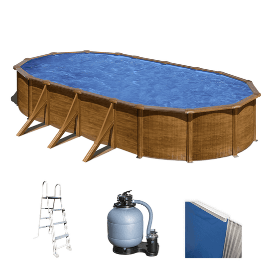 Gre Pacific Ovale 730x375x120cm - Piscine hors-sol en acier