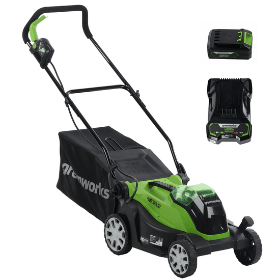 Greenworks G48LM36K2 - Tondeuse à gazon électrique à batterie - 48V/2Ah - Coupe 36 cm