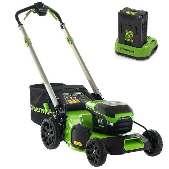 Greenworks GD60LM51SPK4 - Tondeuse à gazon autotractée à batterie - 60V/4Ah - Coupe 51 cm