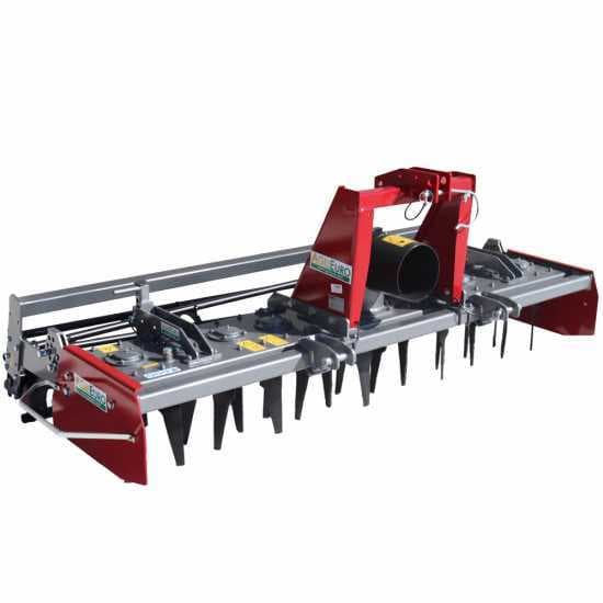 Herse rotative RH230 - largeur de travail 230 cm - 22 lames série médium - Rouleau à cage