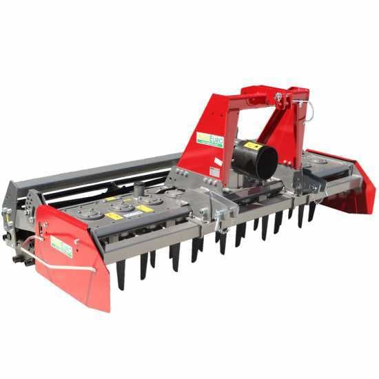 Herse rotative RM250 - largeur de travail 250 cm - 22 lames série lourde - Rouleau à cage