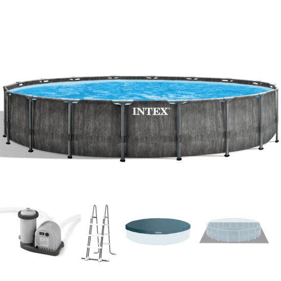 Intex Prisma Frame Greywood 26744NP - Ø549x122 cm - Piscine Ronde