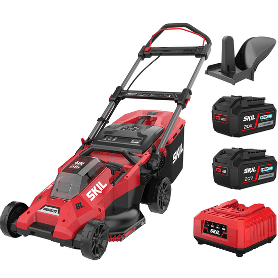 PROMO - Skil 0140 BA - Tondeuse Ă gazon Ă batterie - 2x20V/4ah - Coupe 43 cm