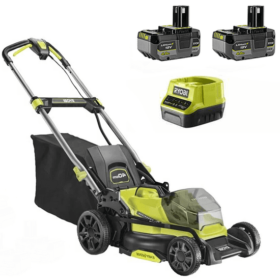 Ryobi RY18LMX40C-240 - Tondeuse Ă gazon sans fil - 2x18V/4Ah - Coupe 40 cm