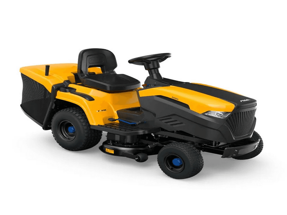 Tracteur tondeuse Ă batterie Stiga Estate 384e - Bac de ramassage - Puissance 48 V/30 Ah