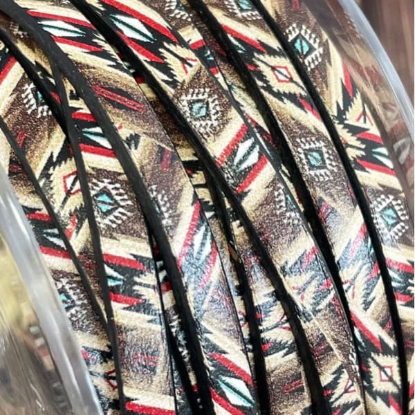 Cuir plat 5mm imprime ranch