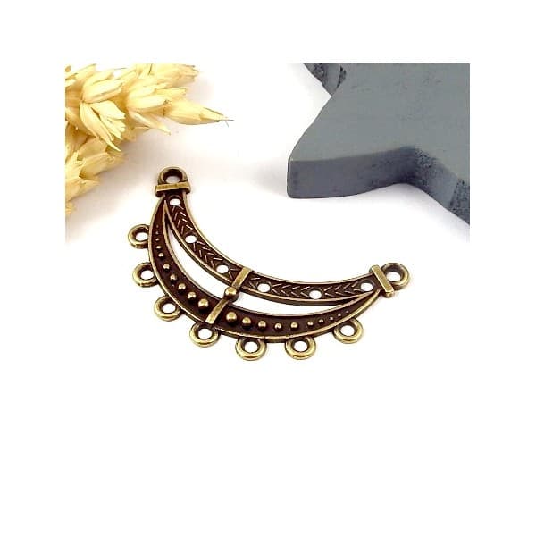 Intercalaire plastron ethnique zamak bronze haute qualite 51mm
