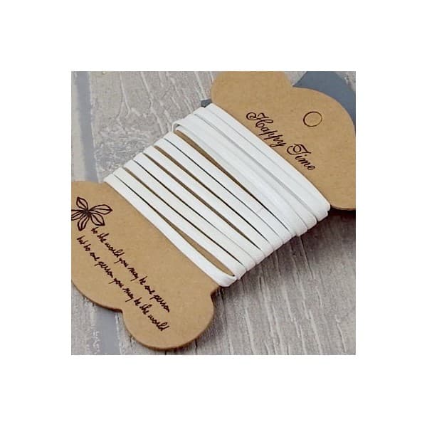 Cuir plat 3mm doublé ivoire nacré