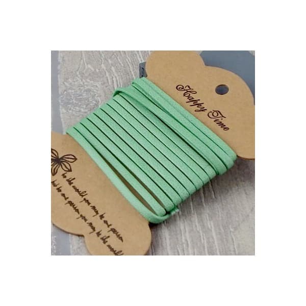 Cuir plat 3mm doublé vert tendre