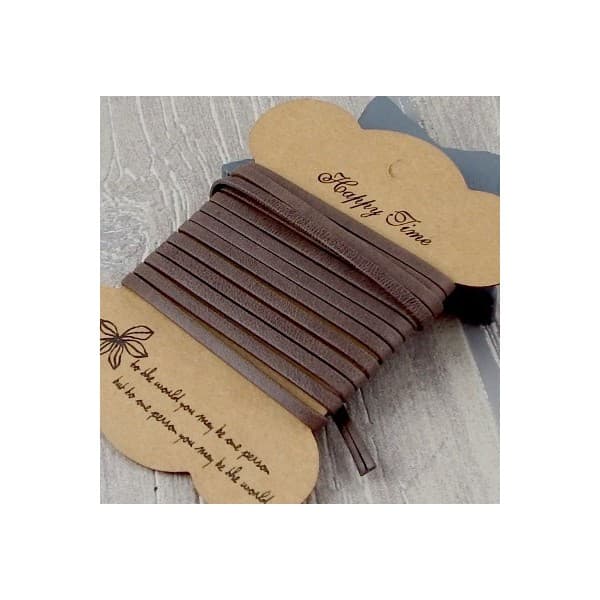 Cuir plat 3mm doublé chocolat
