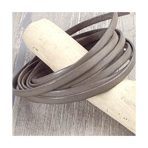 Cuir plat 5mm gris vintage